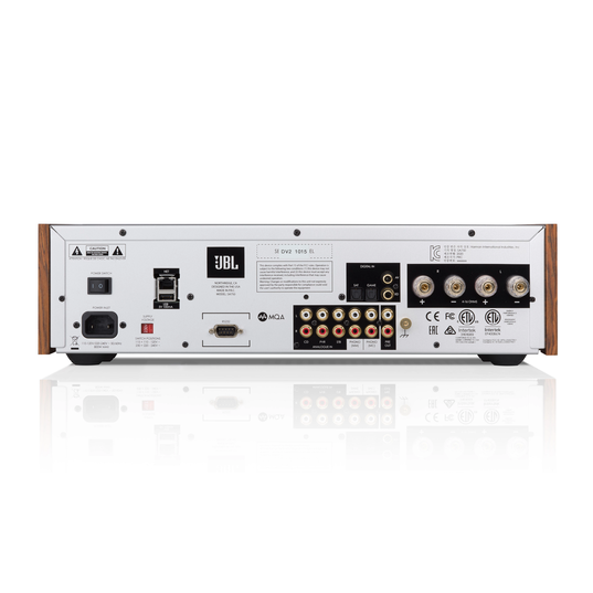 JBL SA750 - Teak - Streaming Integrated Stereo Amplifier - Back